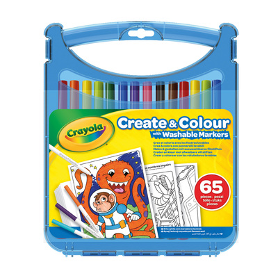 Crayola 65pcs Create And Color Supertips Washable Markers And Paper